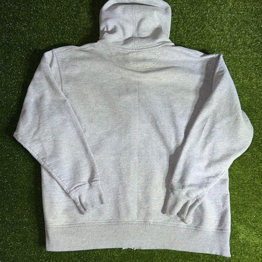 Champion Mens 2XL Full Zip Hoodie Heather Gray Authentic Logo Sweatshirt XLG - Picture 6 of 7